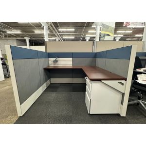 Haworth Compose Workstation (Cherry - 6'D x 6'W x 50"H)