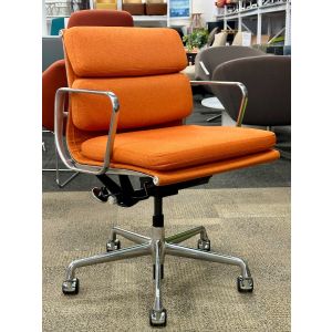 Herman Miller Eames Soft Pad, Management Height Chair (Satsuma/Chrome)