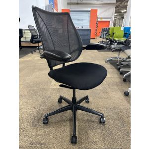 Refreshed Humanscale Liberty Task Chair (Black/Black)