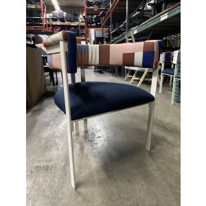 Metal Frame Arm Chair (Blue/Pink)