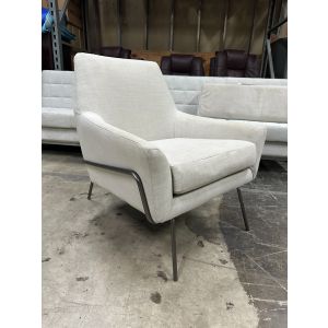 West Elm Lucas Wire Base Chair (Sand/Nickel)